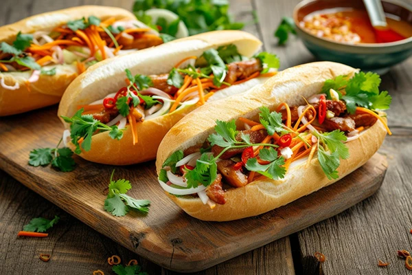 A Fruit Tea & Banh Mi